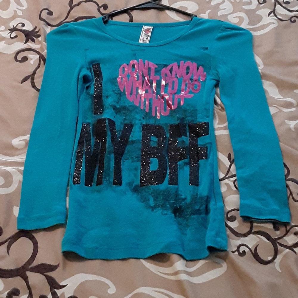 Knitworks long sleeve teal top size small